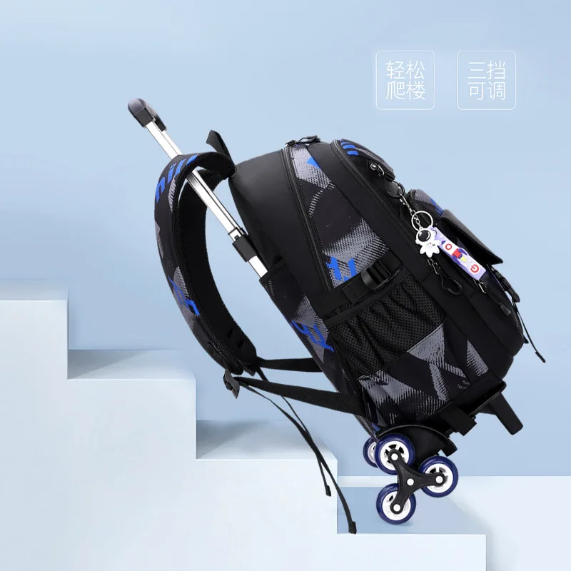 Sac à Dos à Roulettes pour Enfant Garçon, Cartable d\'École