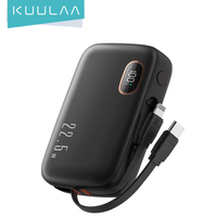 KUULAA 10000mAh Power Bank 22.5W PD QC 3.0 Three Ports Charging PowerBank With Type-C And For iPhone Cable For iPhone 15 14 13