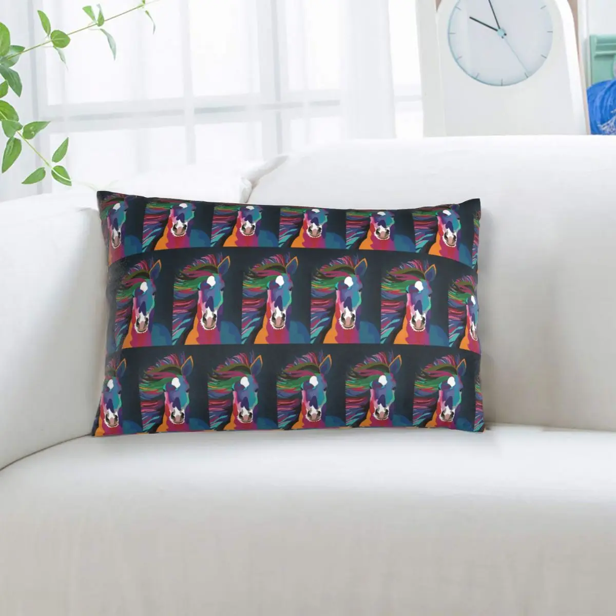 

Horse Running Rectangle Pillowcase Cushion Cover Decor Bedroom Bed Home Comfort Throw Pillow