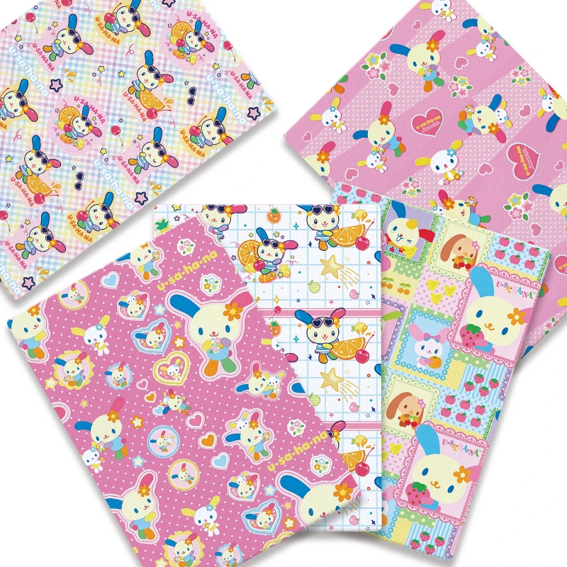 Hand-sewn patchwork quilted cartoon baby dress, home-use bed sheet,printed children's fabric 140*50