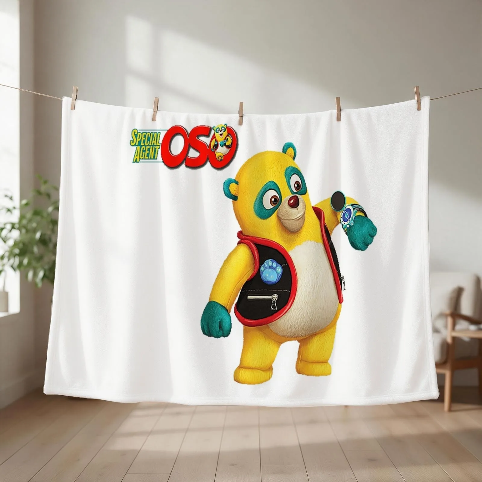 Special Agent Oso Throw Blanket Thermals For Travel Plush Luxury Designer anime Blankets