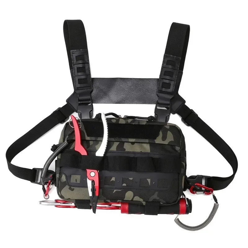 Fishing Bags Men's Camo Fishing Lures Utility Tackle Chest Bags Waist Pack Outdoor Mountaineering Camping Hiking  Hunting