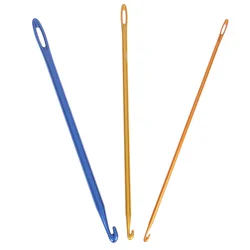 1/3pcs Afghan Tunisian Aluminium Crochet Hook Knitting Needle Hand Knit Tool with An Eye Knitting Sewing Needles Crochet Hooks