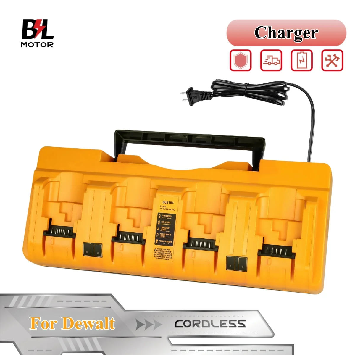 

Fast Charger For Dewalt DCB104 12V-18V Four-port Lithium Battery Simultaneously DCB204 DCB205 DCB127 DCB105