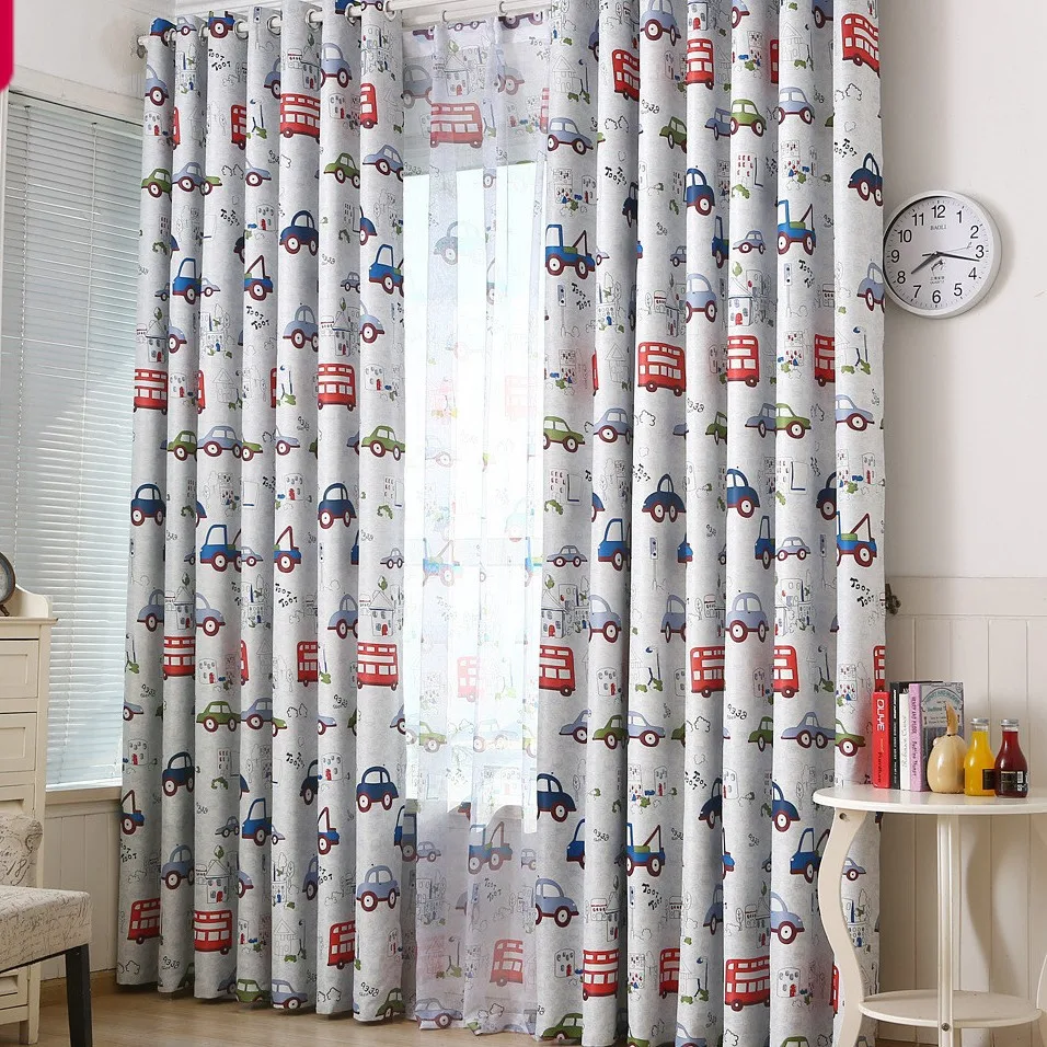 School Buses Children Blackout Curtain 1 Panel