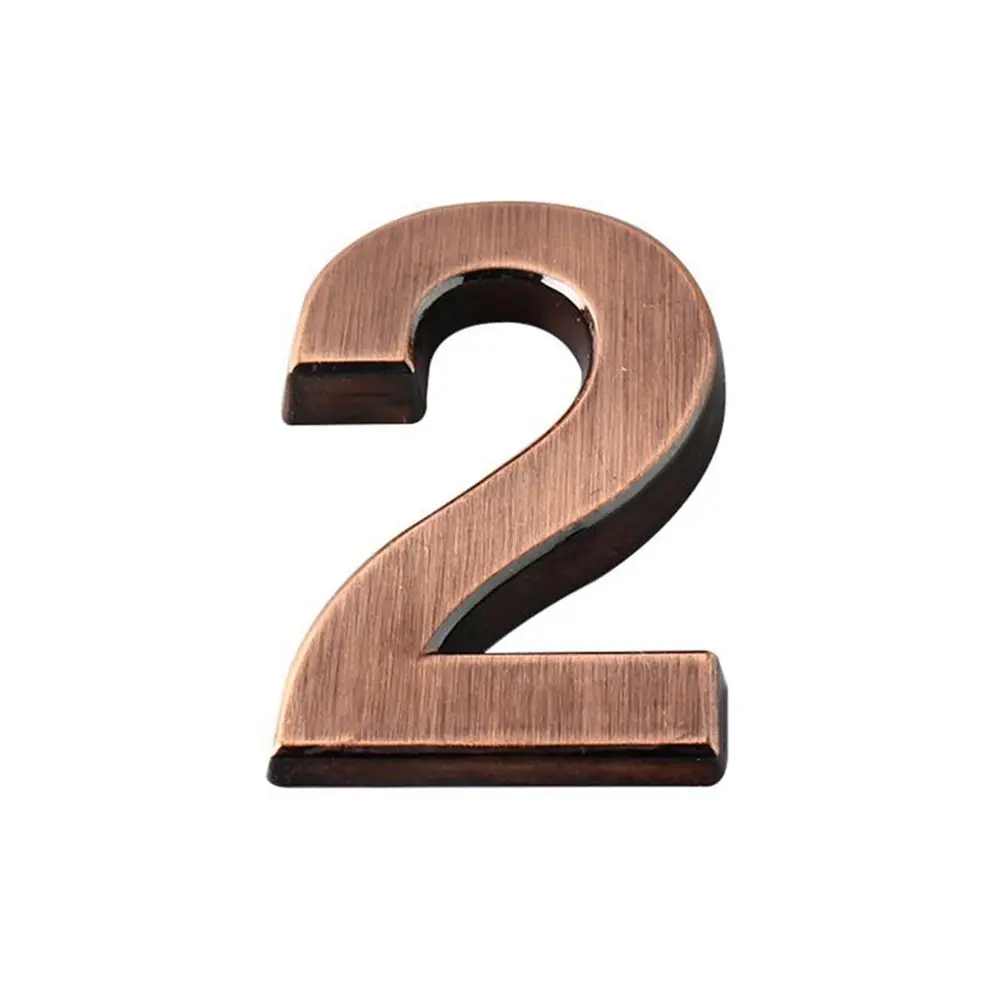 Plating 0-9 Wall Decor House  Hotel Apartment Plaque Plate Sign Digital Sticker Door  Address Digits Number Sticker