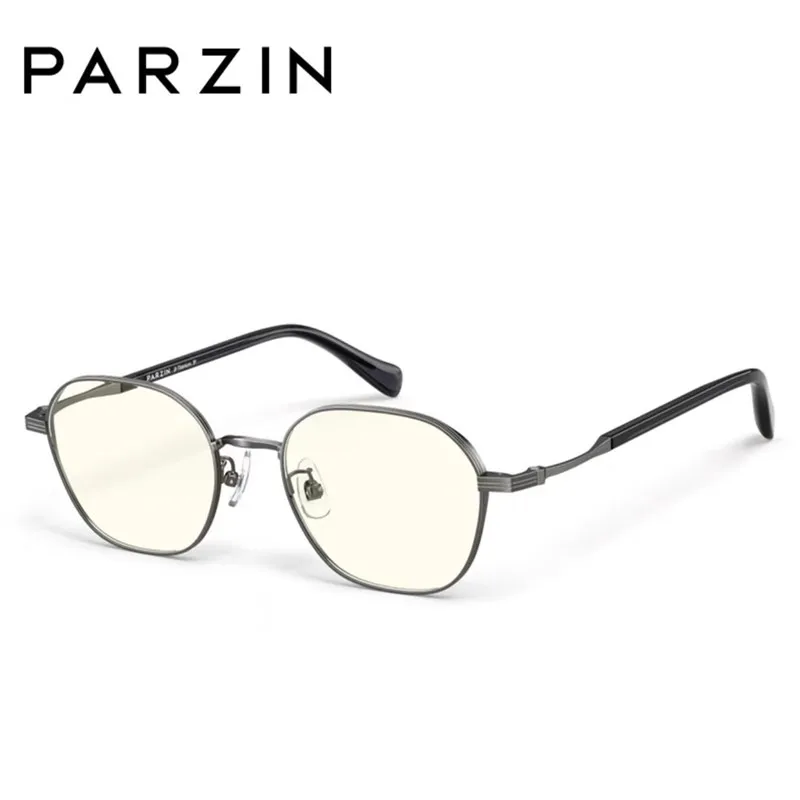 

PARZIN Computer Glasses Men Women Anti Blue Light Blocking Glasses Men Myopia Optical Prescription Titanium Eyeglasses 15822