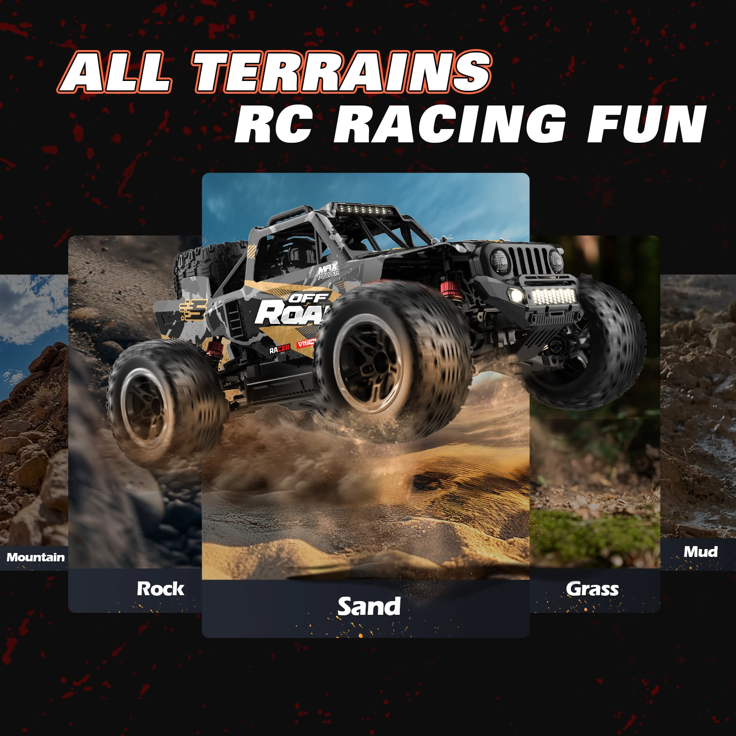 9208E 1:10 مقياس عالي السرعة RC سيارة التحكم عن بعد على الطرق الوعرة مركبة لعبة الدفع الرباعي للبالغين والأولاد #3