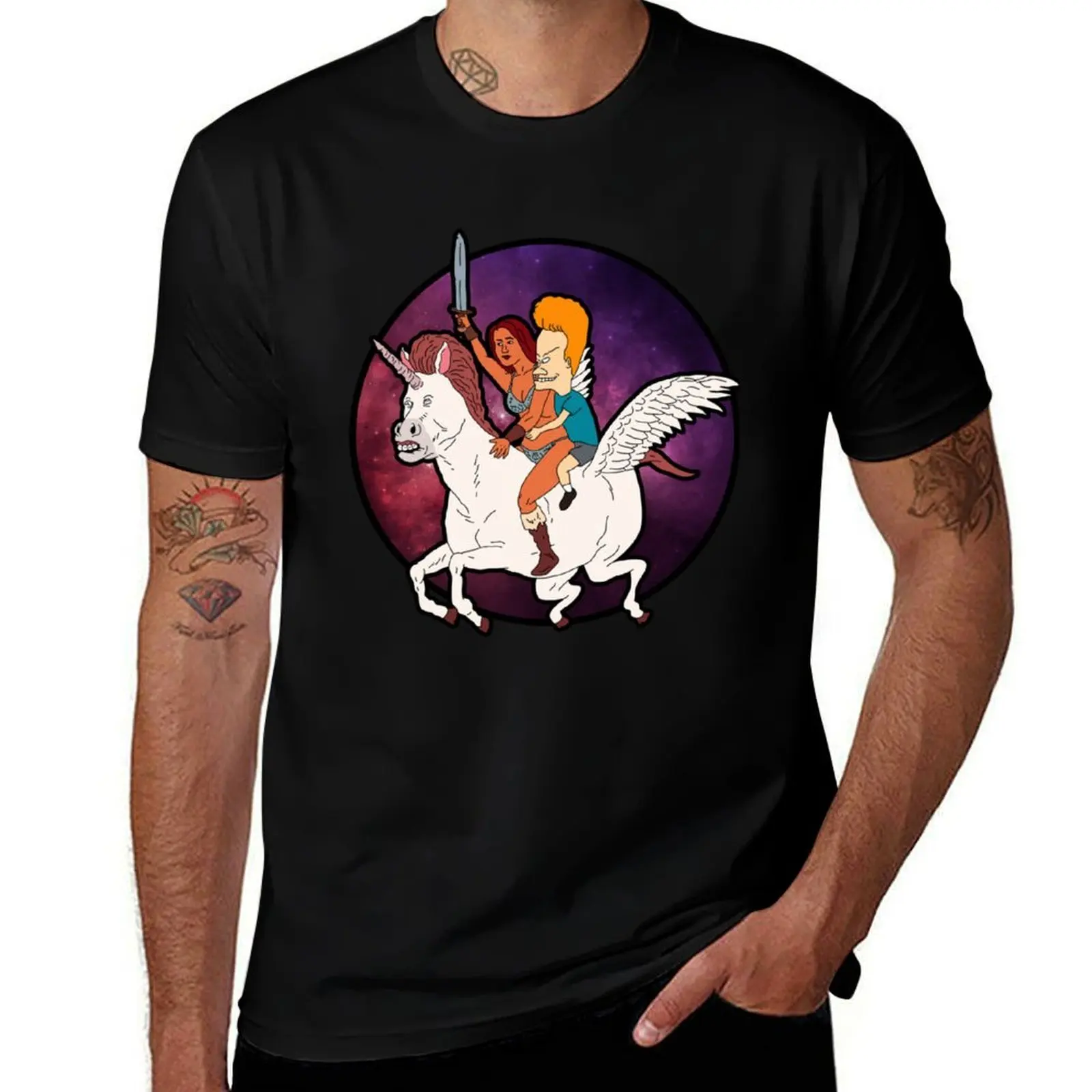 

Beavis and Butthead Unicorn T-Shirt anime t shirts oversize t shirt man cotton T-Shirt