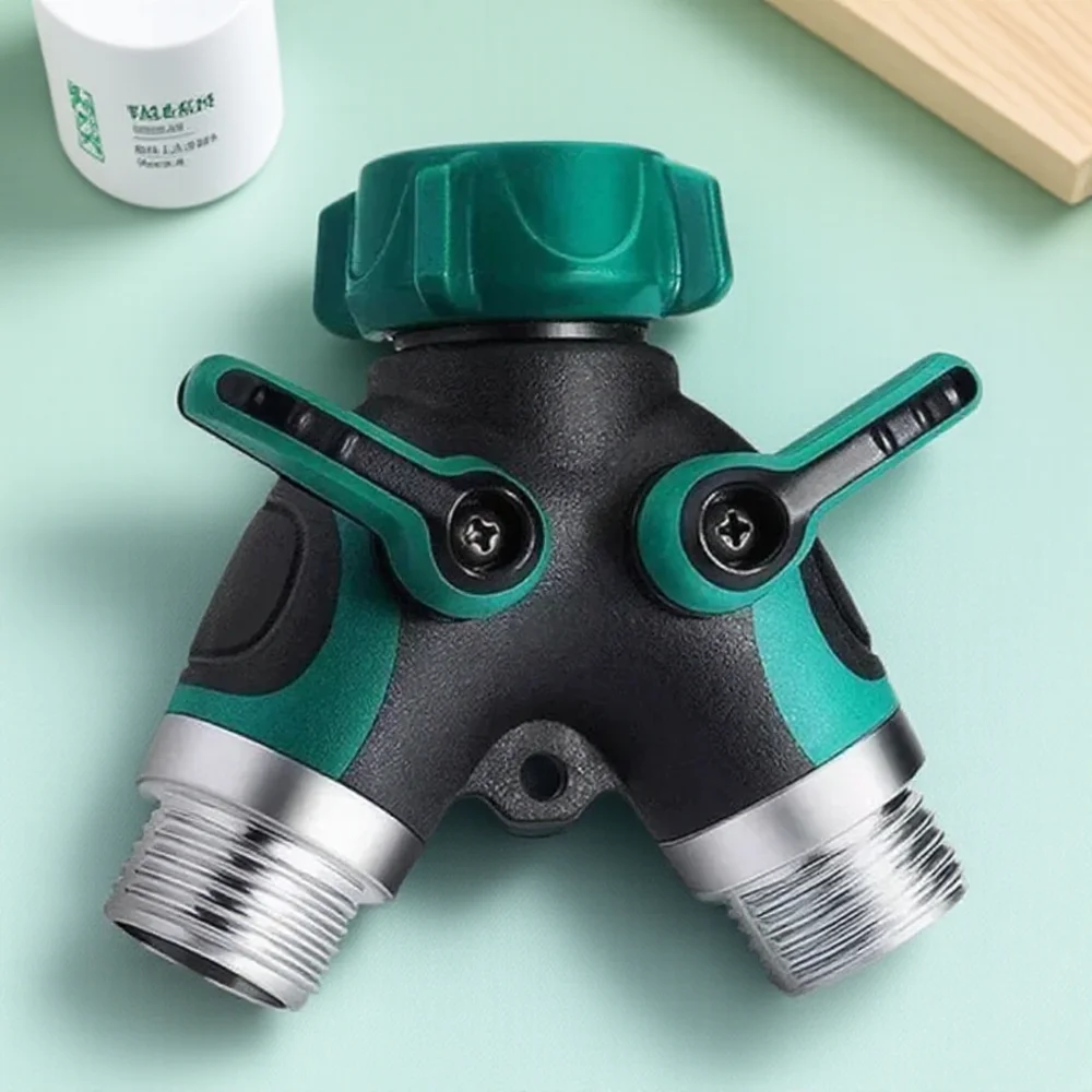 

Разветвитель садового шланга, двойной Y-образный запорный клапан, разъем для шлангов для воды на газоне, система орошения