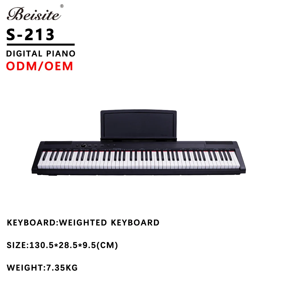 

Beisite S-213 88-keys Step by Step Weight Standard Keyboard Digital Keyboard Electronic Piano