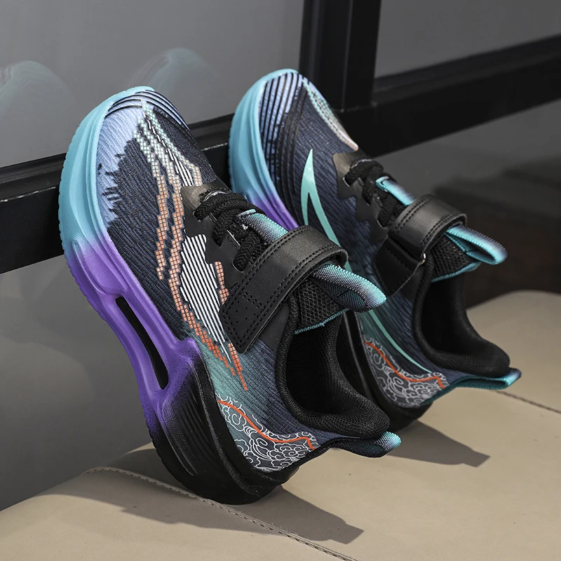 

Hot Selling Autumn Low Cut Cool Childrens Sports Shoes Comfortable Stretch Running Shoes Balanced and Cushioned Casual Shoes