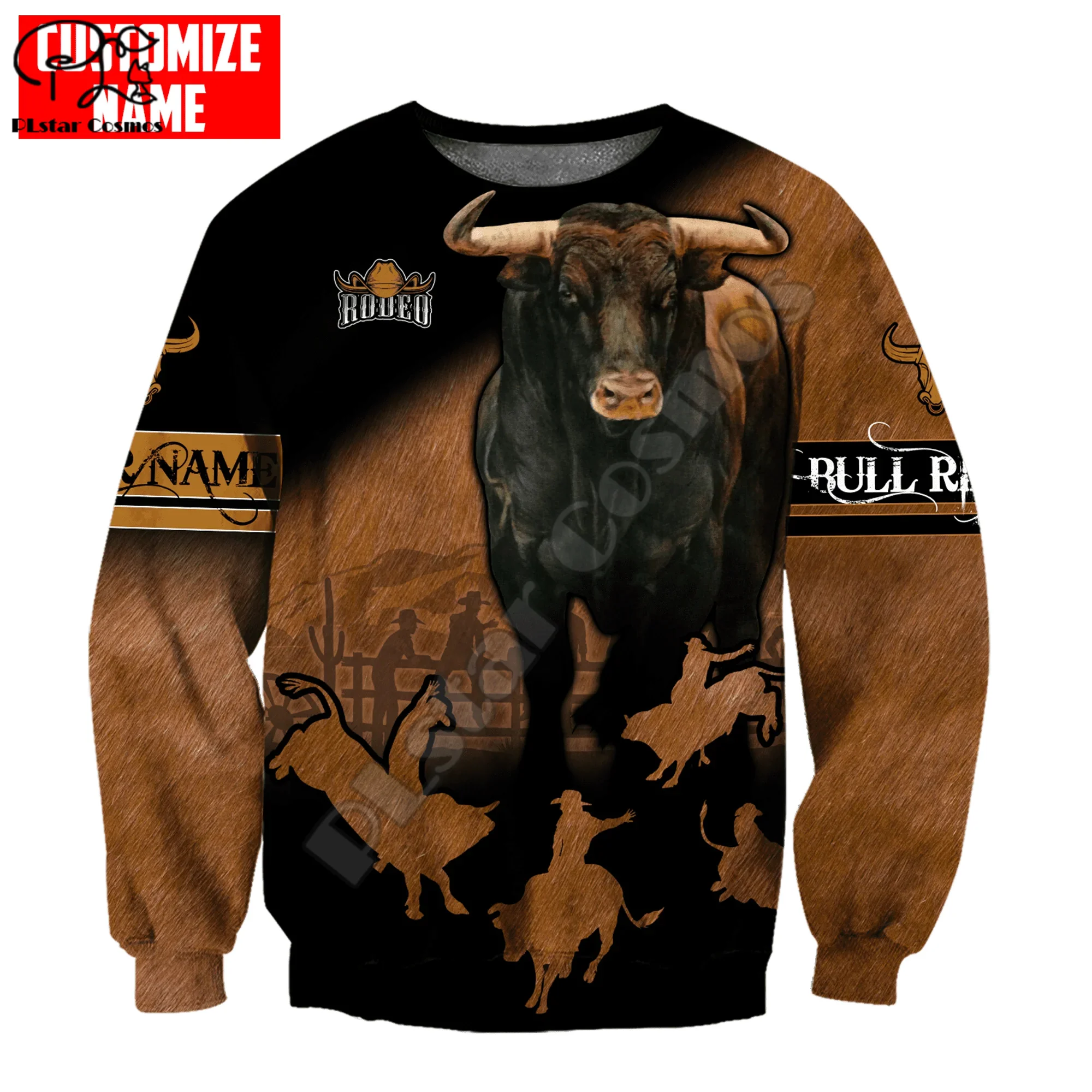 NewFashion Cosplay Bull Riding Cowboy Rodeo Vintage Sports Tattoo Tracksuit 3DPrint Streetwear Casual Harajuku Jacket Hoodies 11