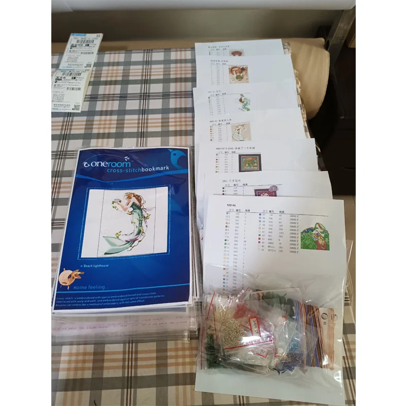 Imagem -03 - Kit de Costura de Lona Branca para a Menina Faça Você Mesmo Cross Stitch Grupo Tecido sem Impressão Fio de Algodão 4434