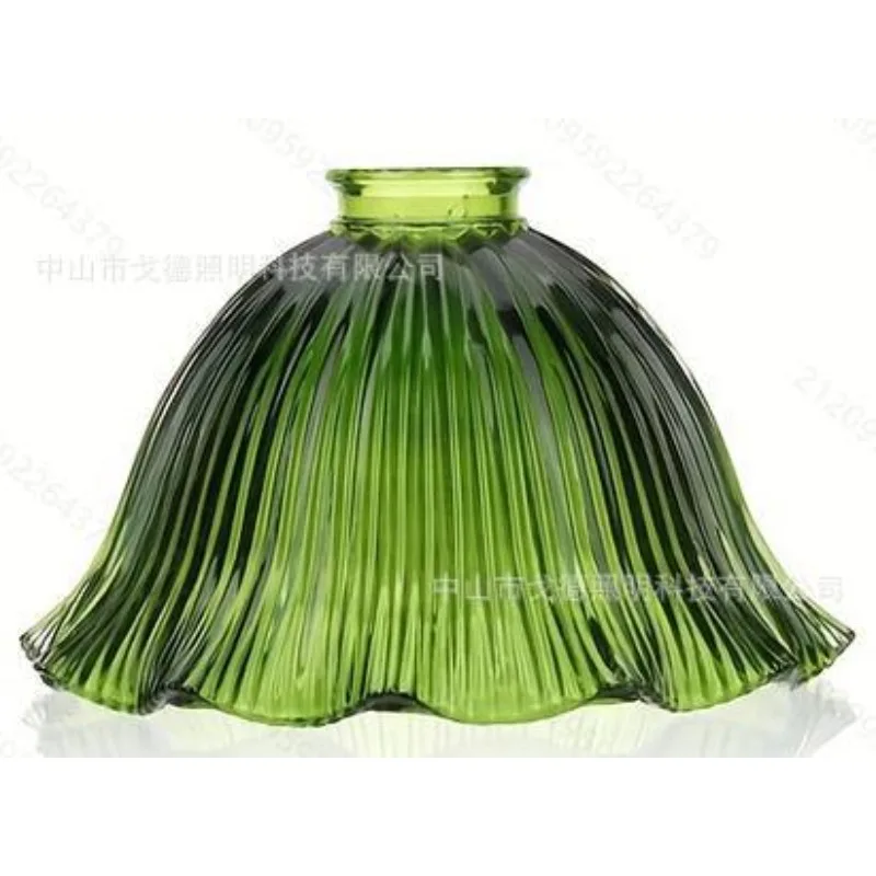 Glass Shade Lamp,Green Floor Lampshade Replacement Vintage Bell Lampshade Light Accessories for Table Lamps Chandelier Fixture