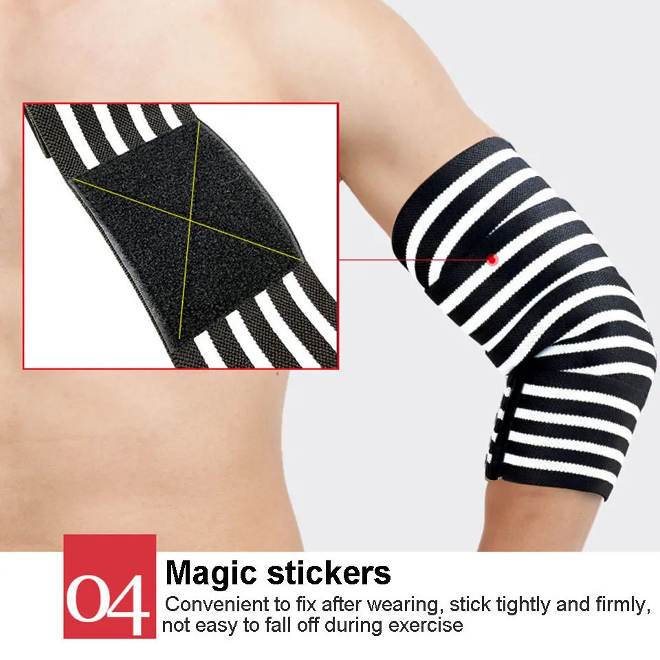 1Pcs Elbow Guard Anti-slip Sports Protective Wrist Guard Fitness Assistance Belt Support Winding Tendon Sheath Protective Gear