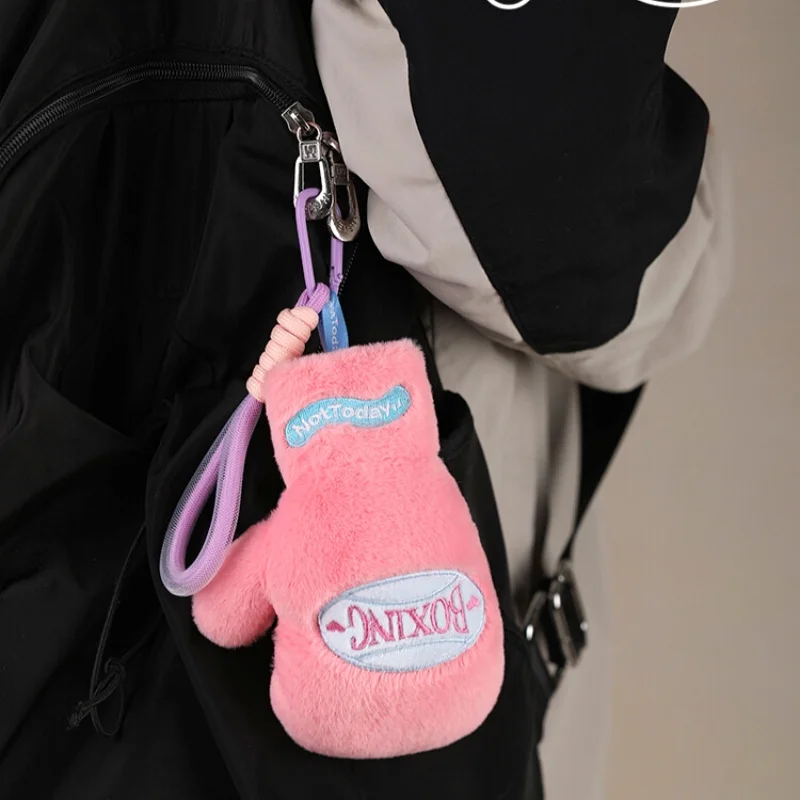 

Fashion Boxing Gloves Keychain New Soft Plush Keychain Fitness Backpack Pendant Gifts For Boxing Coach Enthusiasts