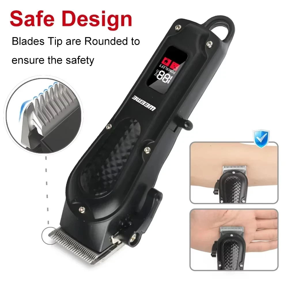 WEEME 806-HW Electric Hair Clipper UBS Rechargeable Cordless Beard Trimmer Men Powerful Electric Hair Clipper Trimming Tool