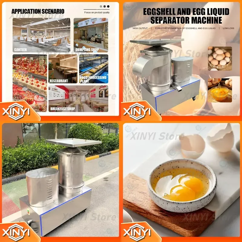 for Commercial Stainless Steel PLC Core Gear Driven High Capacity 1000 Eggs/H Egg Beater and Cracker Processing Machine