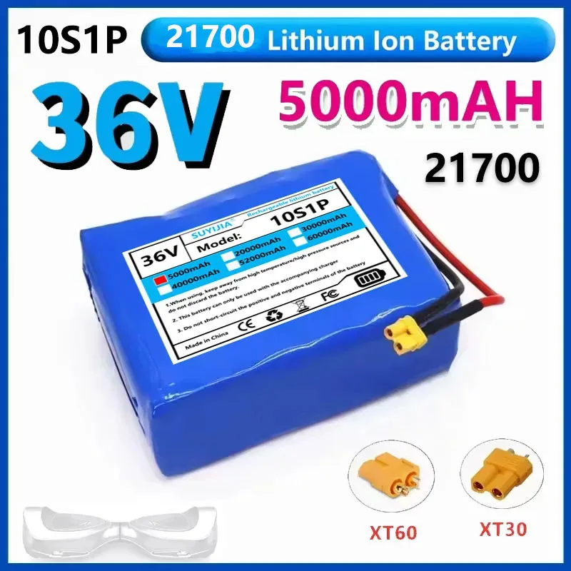 Batterie Lithium-Ion De Remplacement 36V 5Ah 10S1P 21700 Pour Scooter M365 MIJIA Pro, Prise XT30 + BMS 20A, Plage Étendue.
