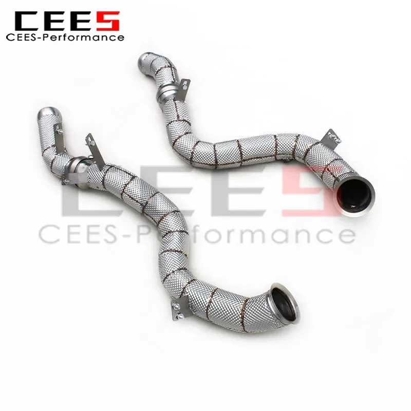 👍 Downpipe Knalpot CEES untuk Mercedes-Benz GLS63 AMG 4.0TT 2019-2024 Pipa Knalpot Stainless Steel Free Flow Sistem Knalpot Mobil