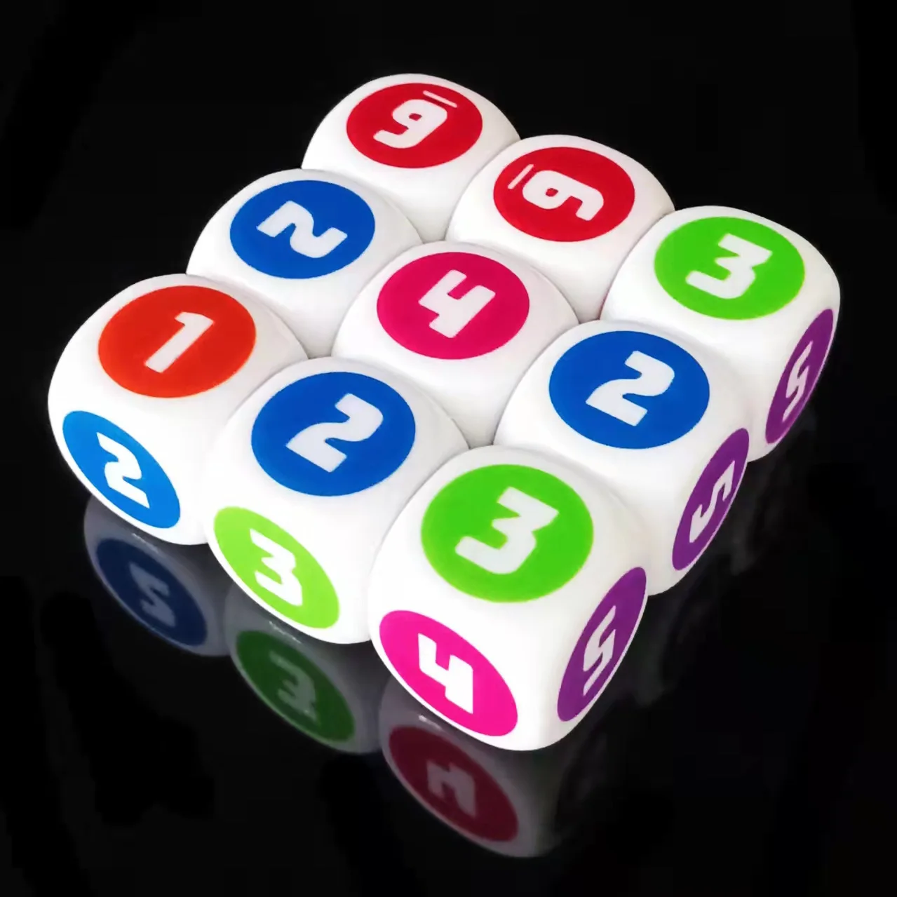10 PCS Colorful DigitaDice Creative Design Funny Game Accessories