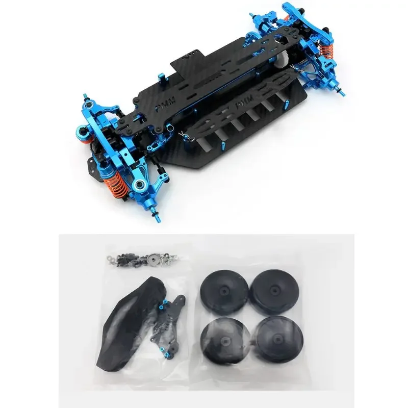 1/10 carbon fiber frame for Tamiya 1/10 TT02, metal and plastic chassis, RC car part, DIY model, racing upgrade parts kit.