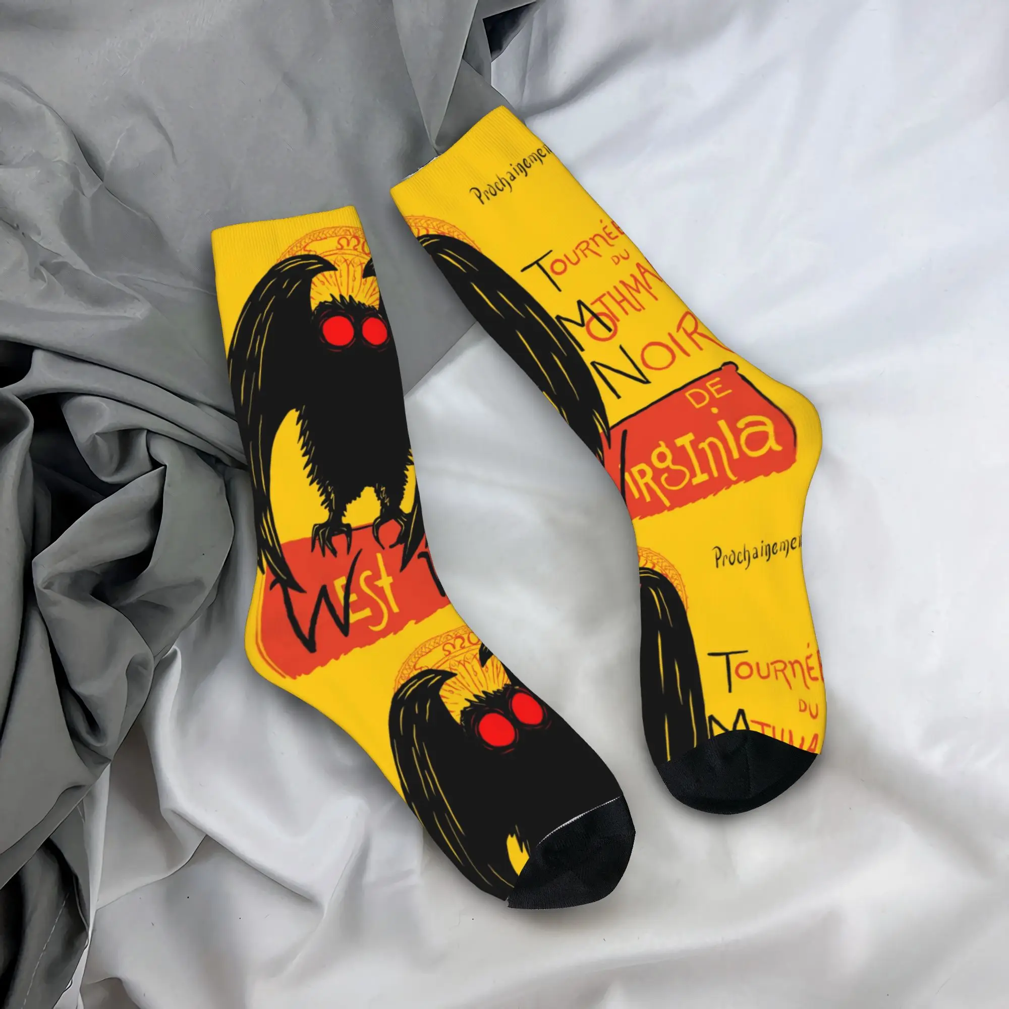 Autumn Winter Fashion Women Men Mothman Socks Monster Hunter World Rise Game Kanji Gaming Risemonster Non-slip Soccer Socks,
