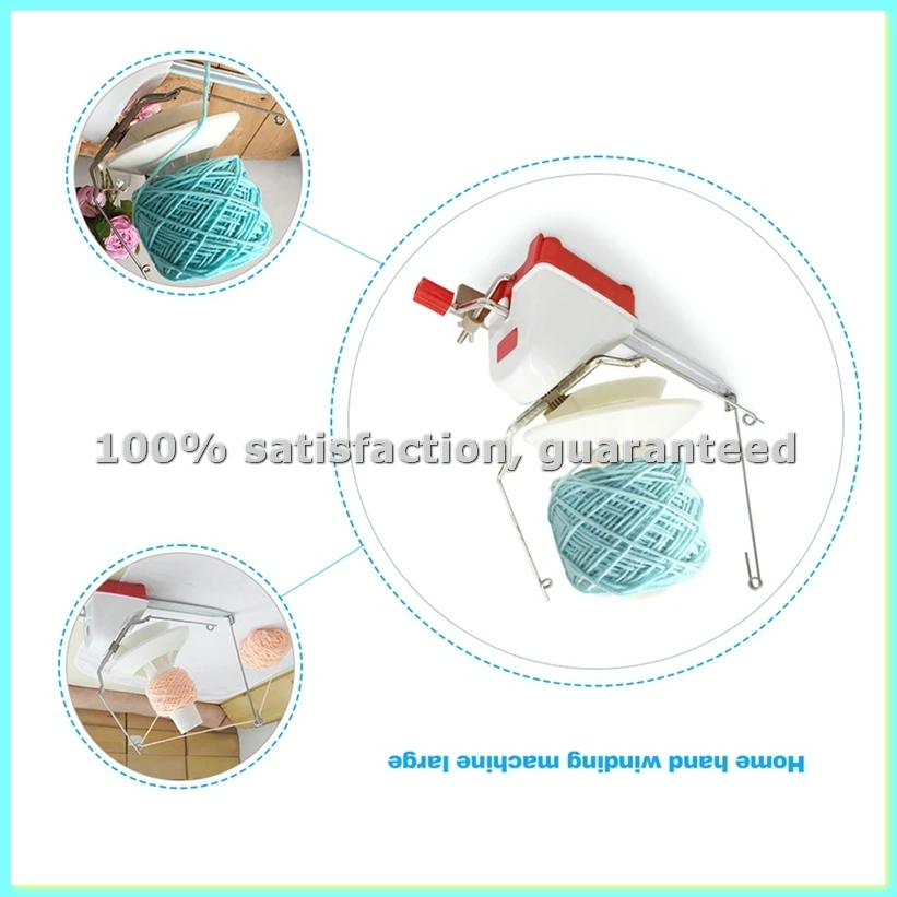 Hand-Operated Rotating Wool Yarn Ball Winder Coiler Machine Plastics and Iron Sewing Accessories Small Convenient-AD23