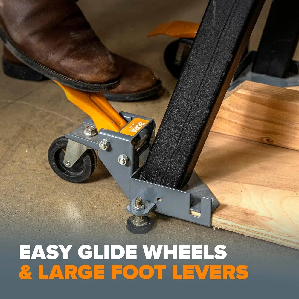 Heavy-Duty Universal Adjustable Rolling Base Kit for Customizable Dolly and Roller Frame