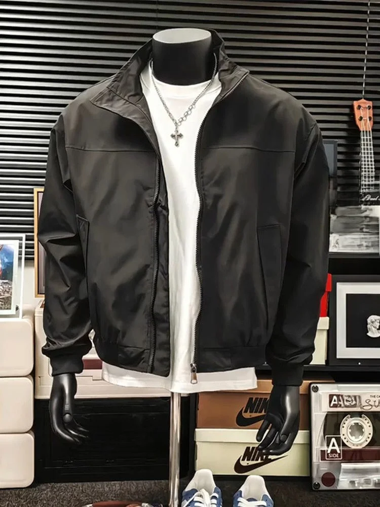 

Мужской Bla Pilot Jaet American Sle ort oulder ape Baseball orm Loose Fit Cuff Bot Hem Splice Proc Wear R...