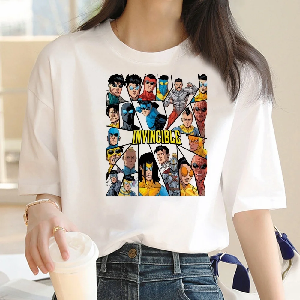 Invincible tshirt women baddie gyaru japan t shirt cutecore jojifuku Retro aesthetic 2000s