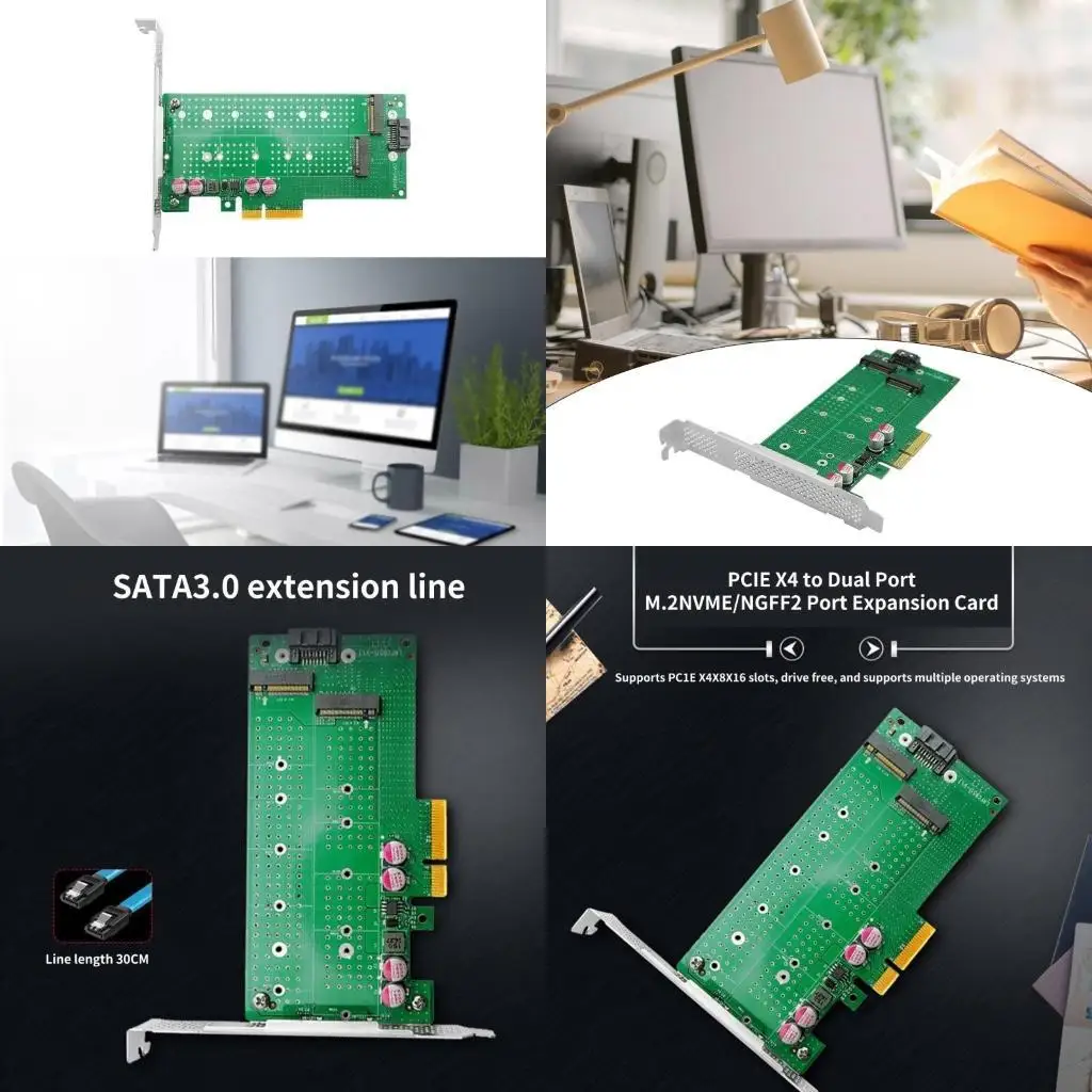 

652F Высокоскоростная карта PCIE4.0x4 до M.2 NVME и NGFF SSD -карта с разъемами