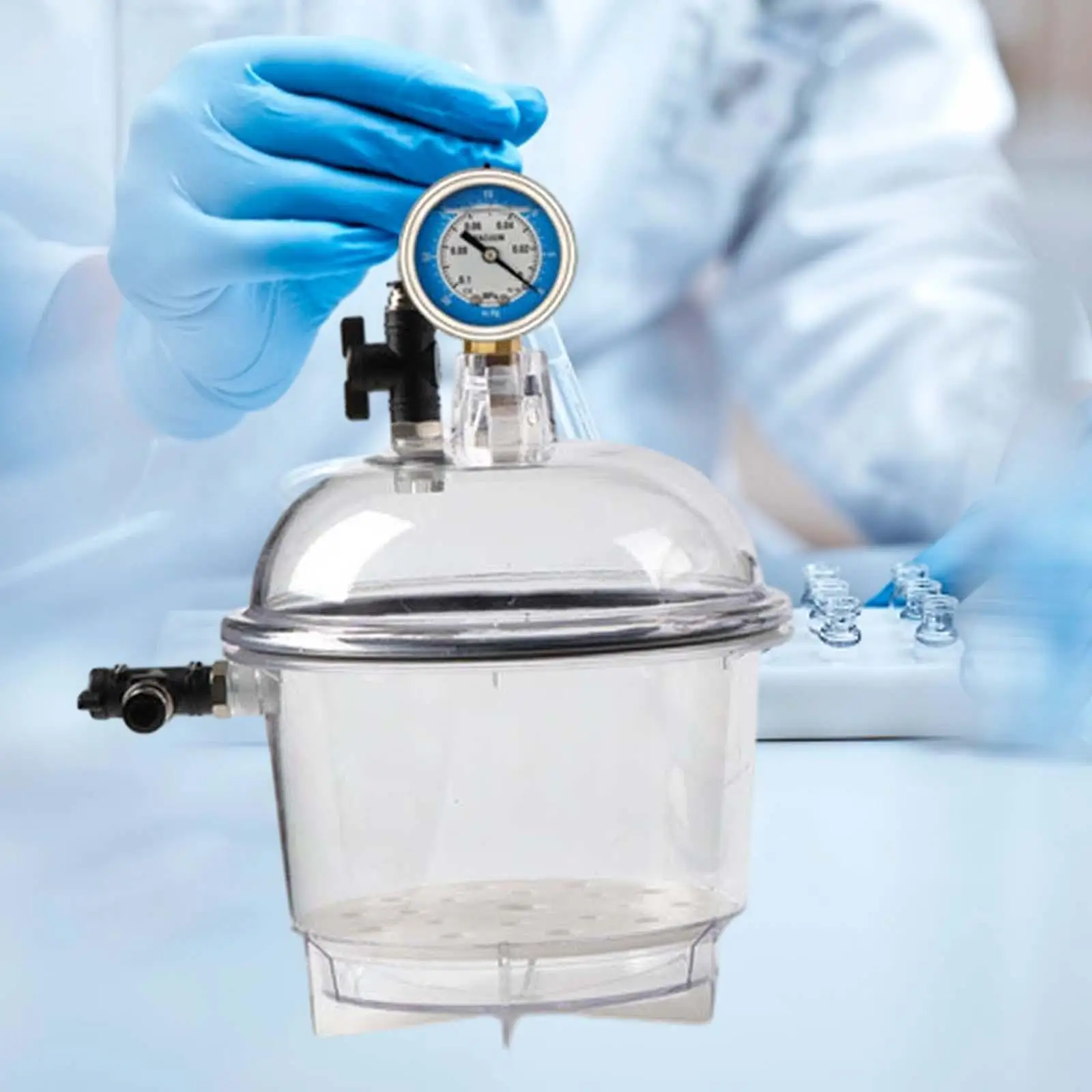 توفر أجهزة تجفيف الفراغ للاستخدام الصناعي مع معدات شفافة لقياس الفراغ #3