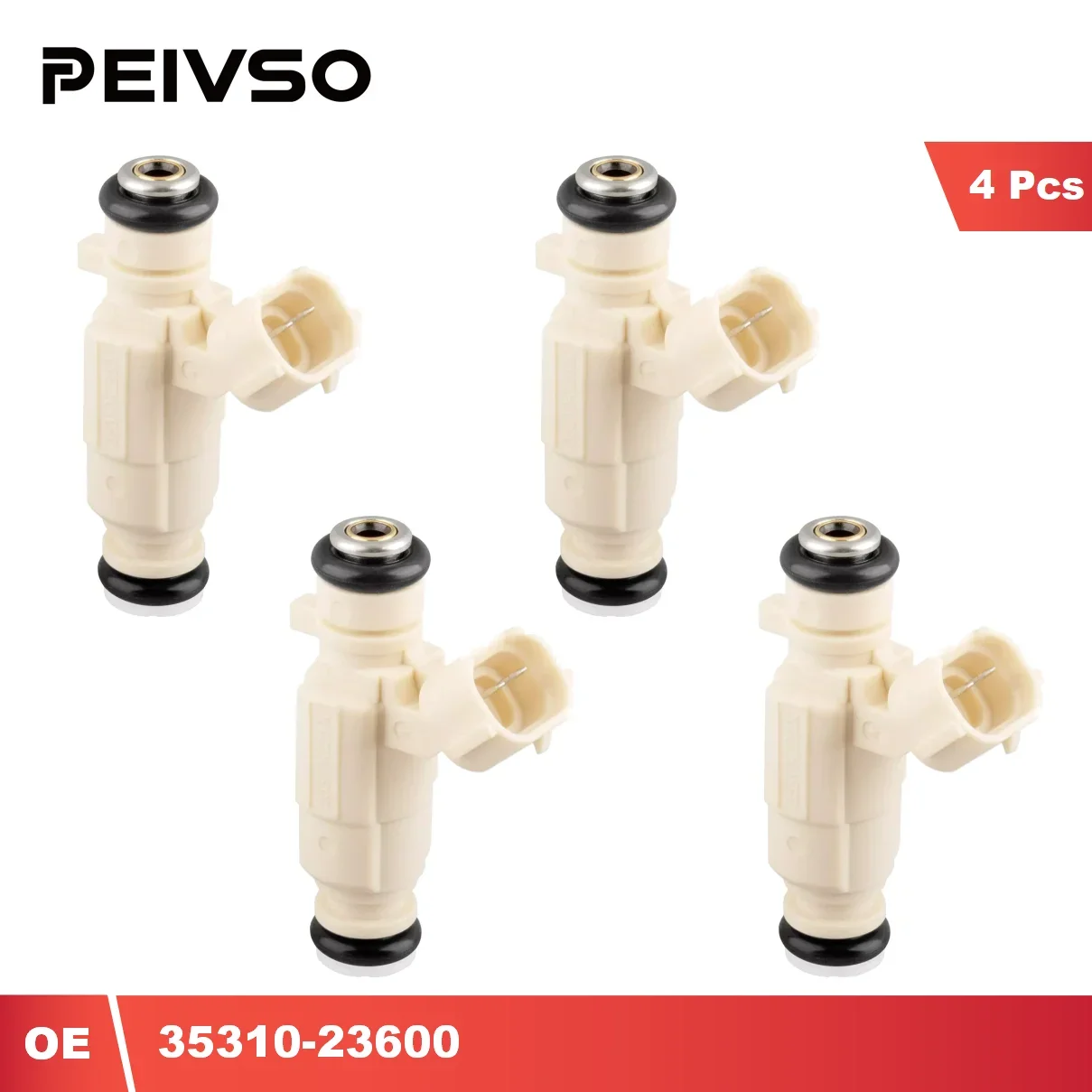 New 4pcs 35310-23600 Fuel Injectors Fits For HYUNDAI ELANTRA 2002~2008 TIBURON 2003~2008 TUCSON 2005~2009 2.0L L4