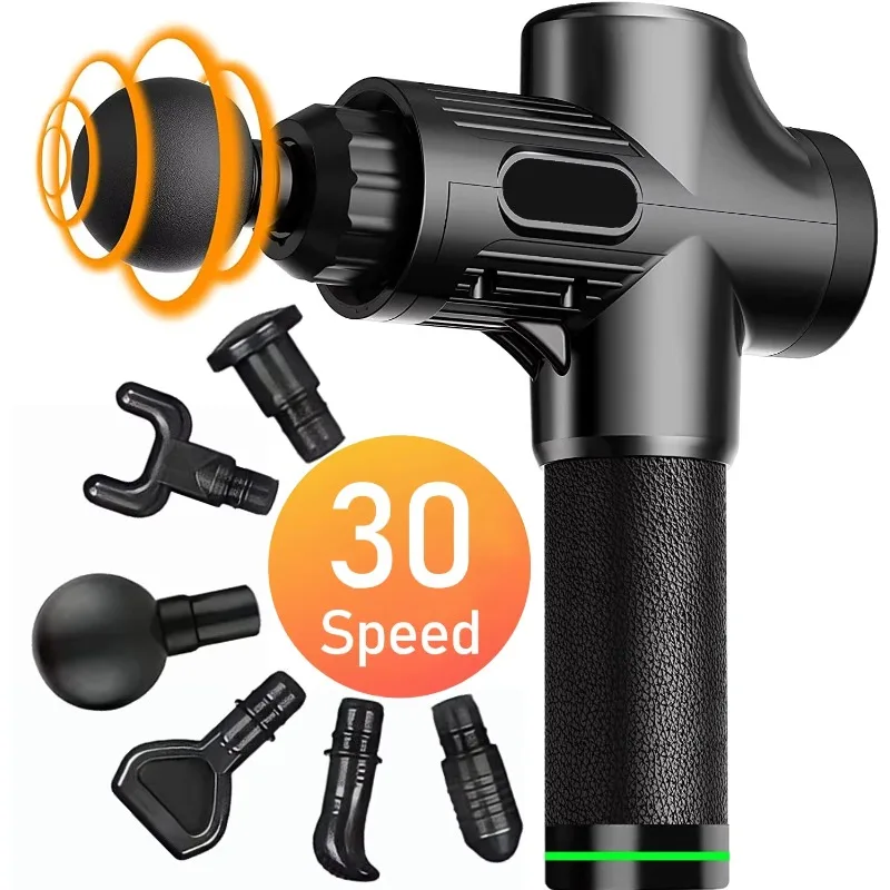 

Professional Grade Brushless Brushed Motor 30-Speed Cordless Muscle Deep Tissue Portable Body Relaxation Tool Massage Fascia Gun