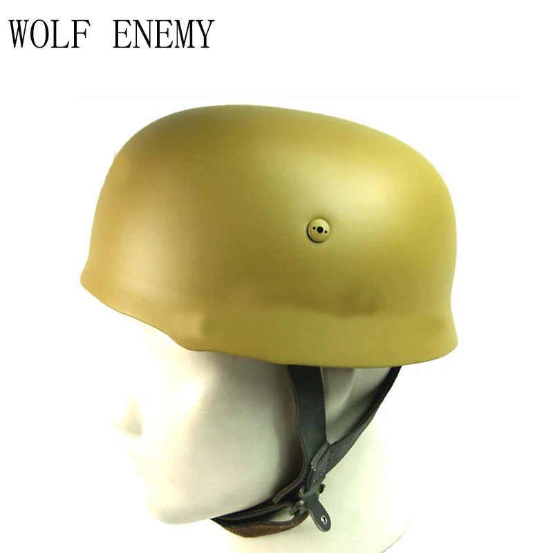 WWII  Fallschirmjager M38 Steel Helmet With Leather Liner Grey Paratrooper Helmet World War 2  M38 Helmet