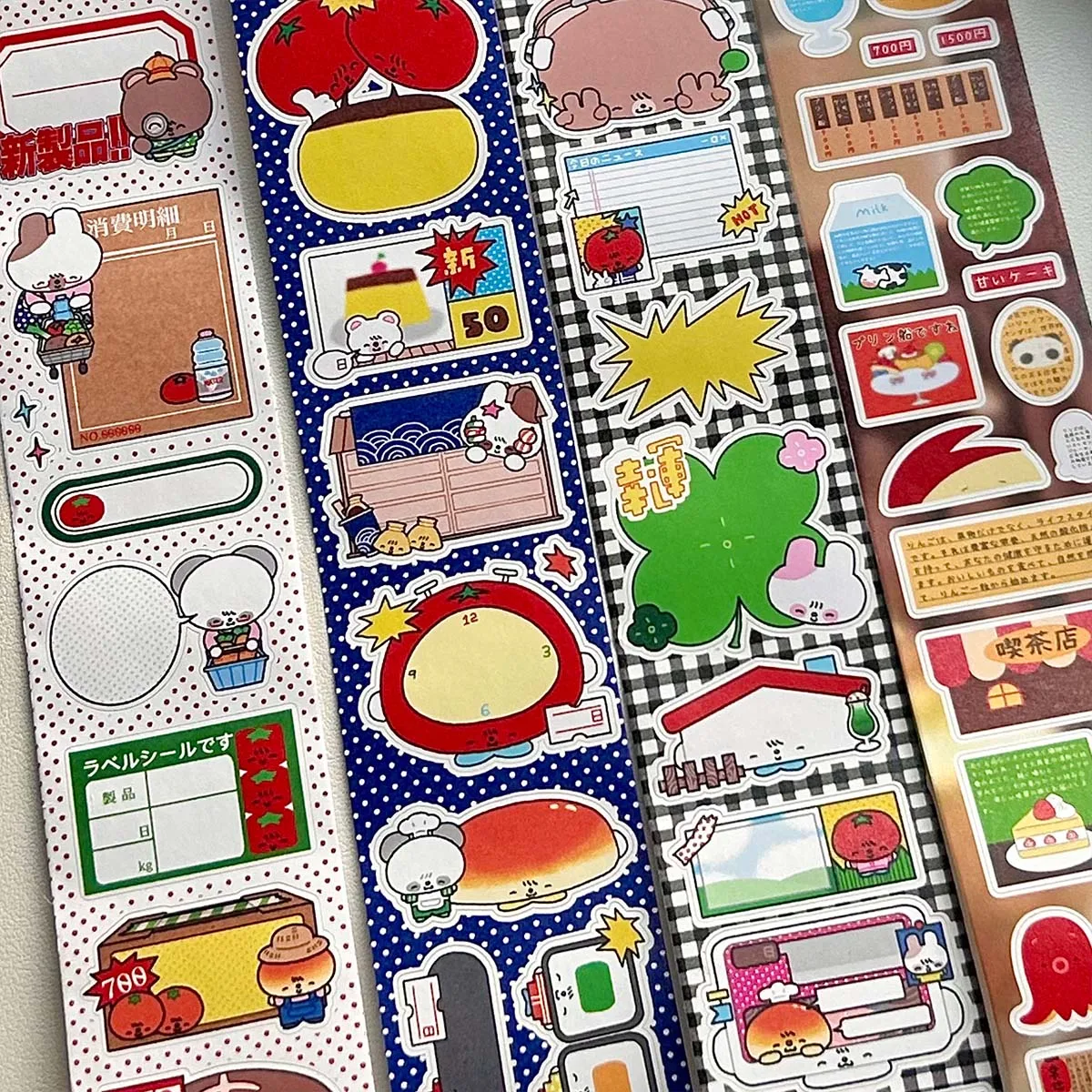 Rouleau d'autocollants mignons Style Graffiti, bande Washi inscriptible, décor de Scrapbook Vintage, boîte de dialogue Panda, fournitures artisanales d'album de bricolage