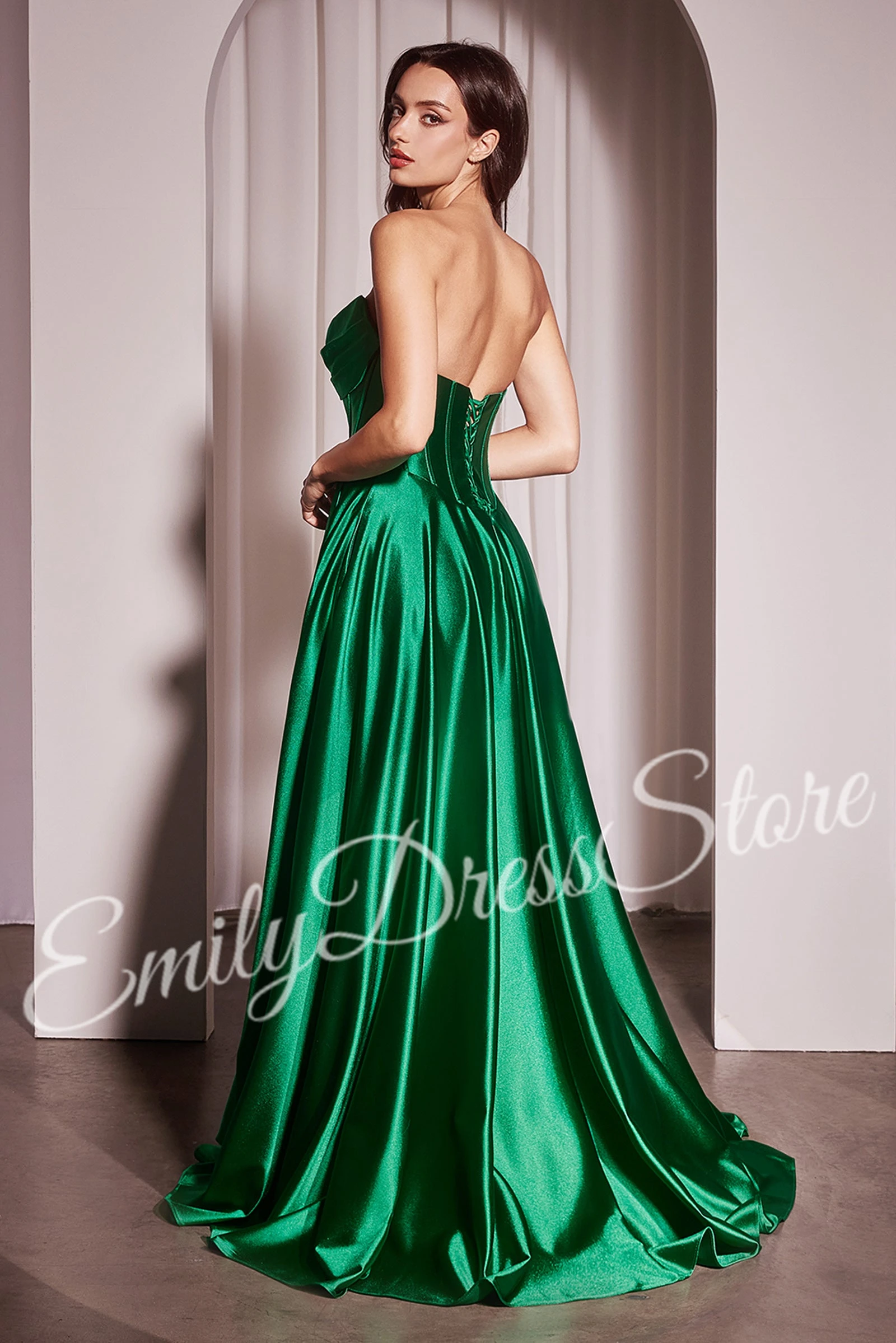 Vestido de noche para mujer, elegante, azul, ajustado, Sexy, de satén, con horquilla alta y hombros descubiertos, vestidos de baile largos formales para novia, vestido de desfile de tendencia