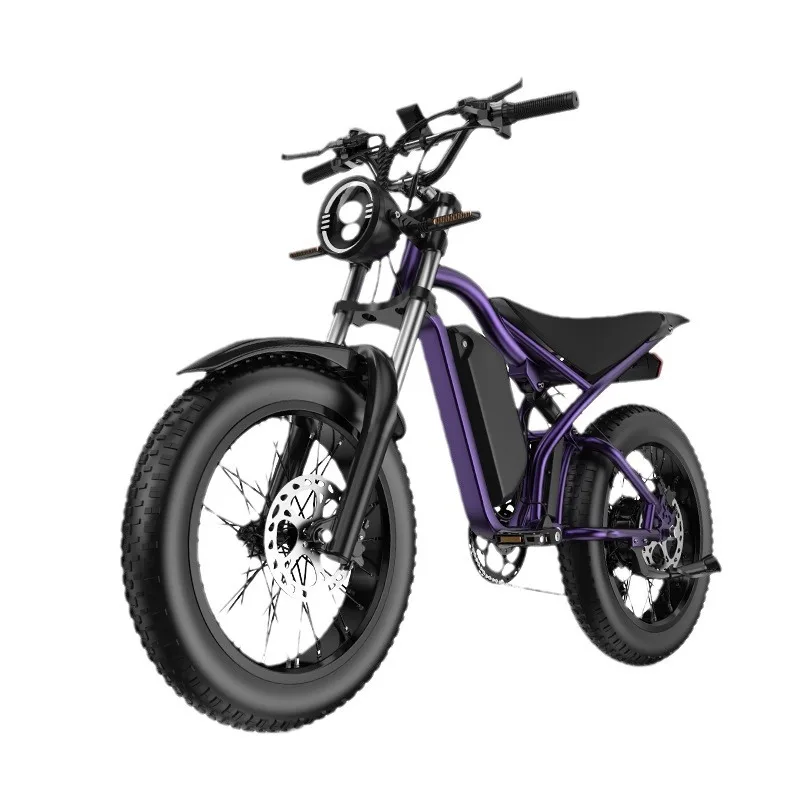 Source factory 20-inch fat tire snow electric bicycle variable speed folding power beach lithium battery mountain bike