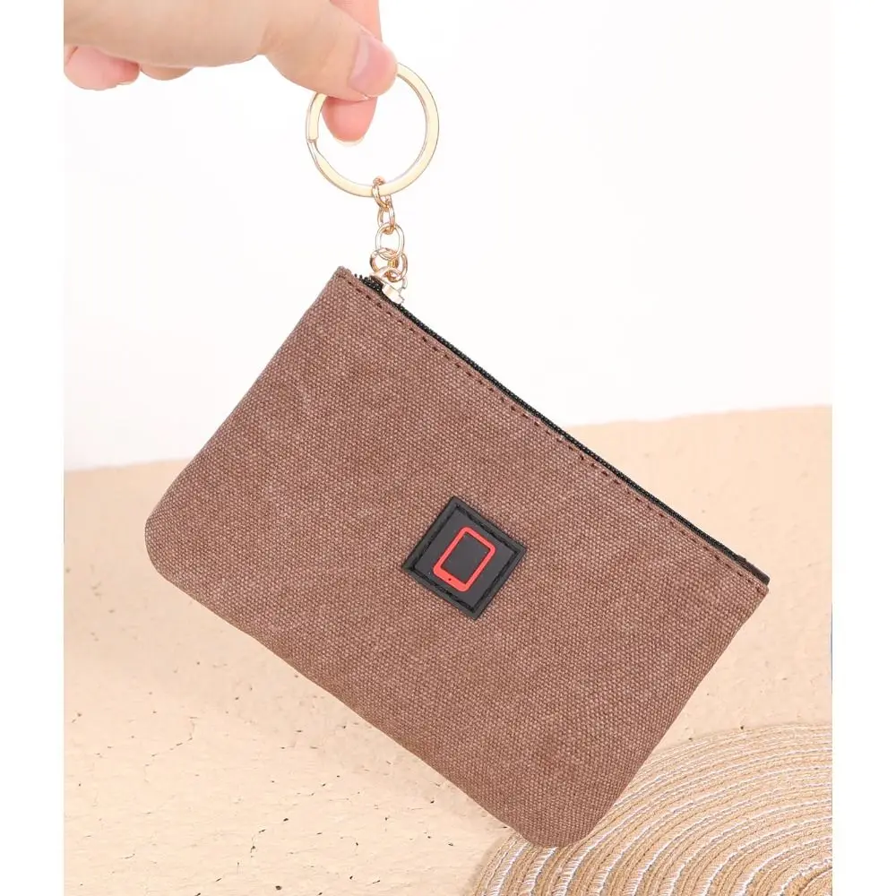 Robuste Geldbörse aus Segeltuch mit Reißverschluss, tragbare Geldtasche, Mini-Geldbörse, Unisex