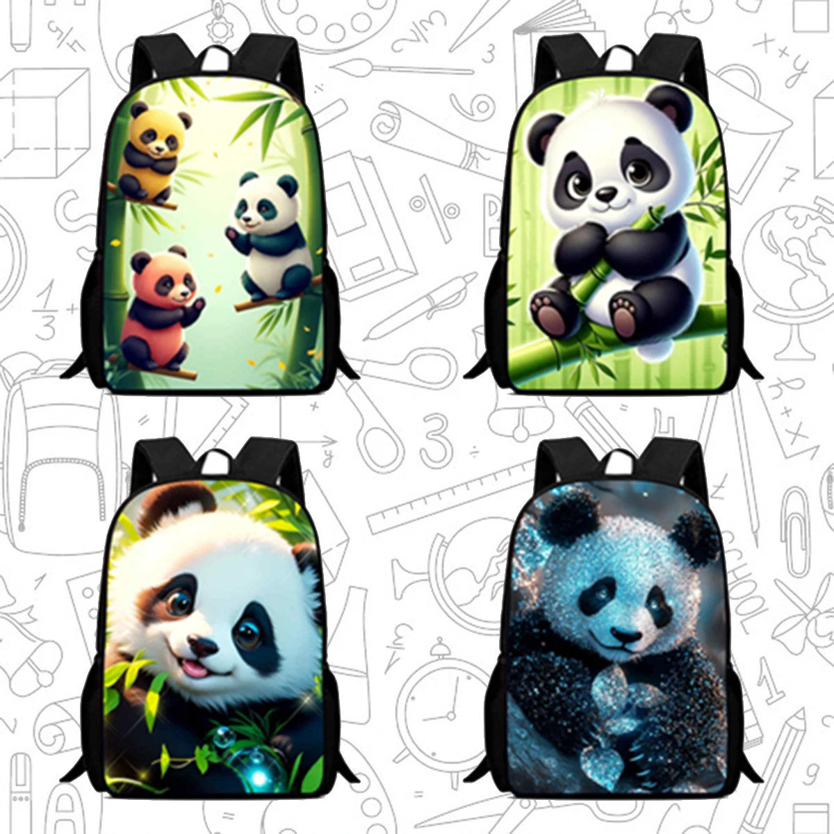 

Школьный рюкзак Disney Mochila, детские школьные сумки с рисунком панды для девочек и мальчиков, прочные и легкие детские сумки для детского сада