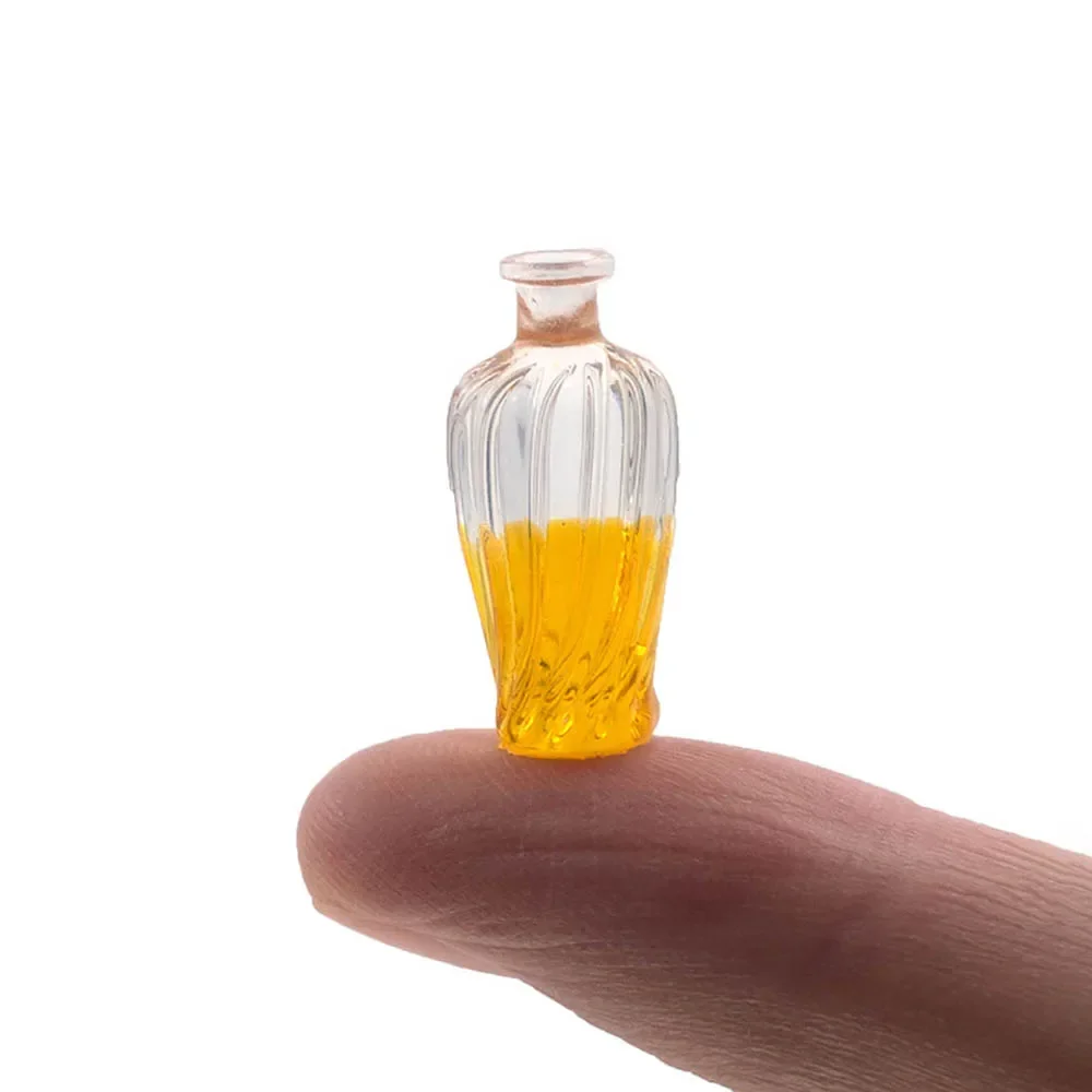 1 مجموعة 1/12 بيت الدمية مصغرة الراتنج زجاجة النبيذ كأس مجموعة محاكاة شرب لعبة مجسمة صغيرة الديكور دمية الملحقات