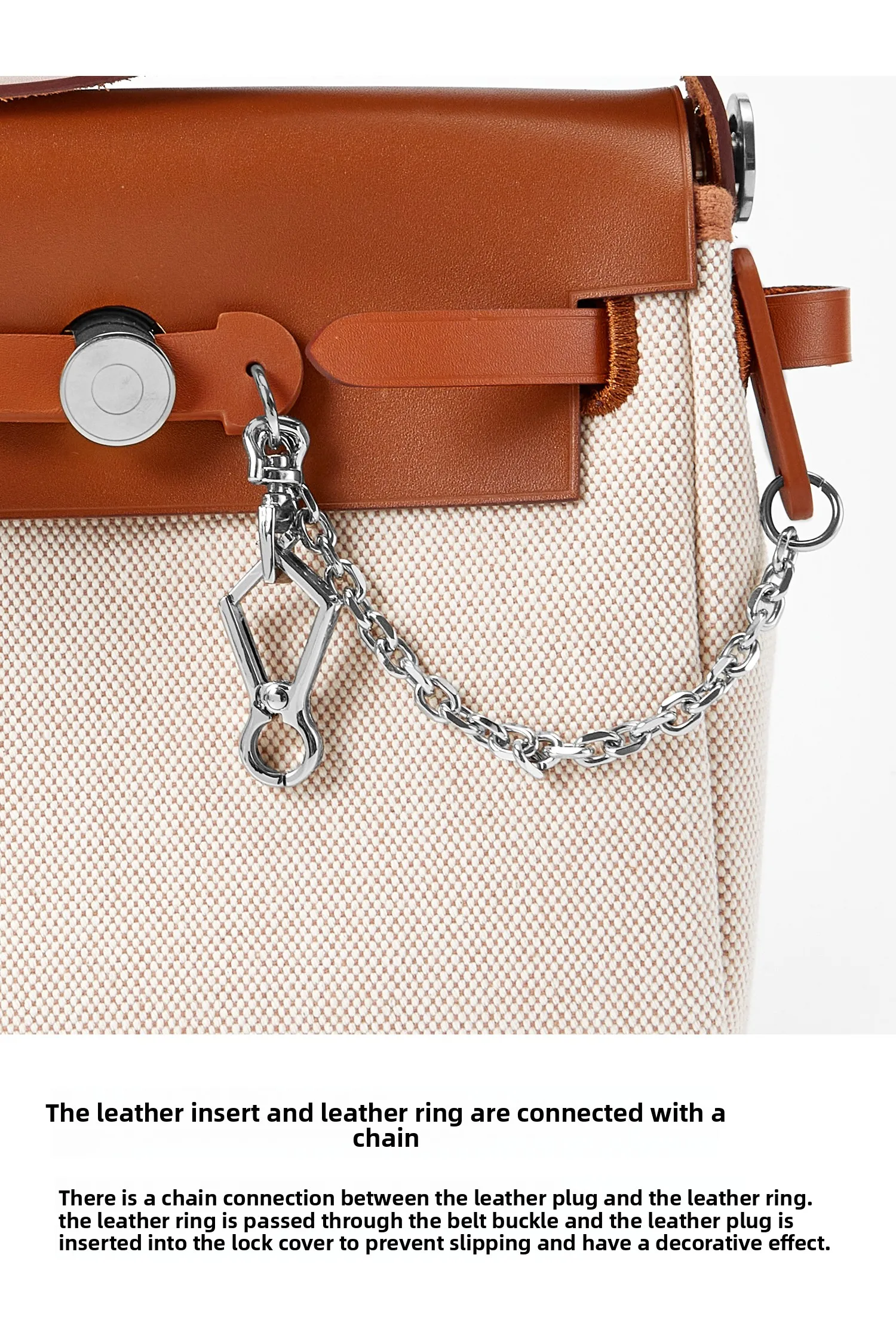Leather Pin For Herbag 31 Leather Pin Cap Lock Chain Tree Paste Leather Anti Wear Sheet Bag Decoration Women Bag Accessories