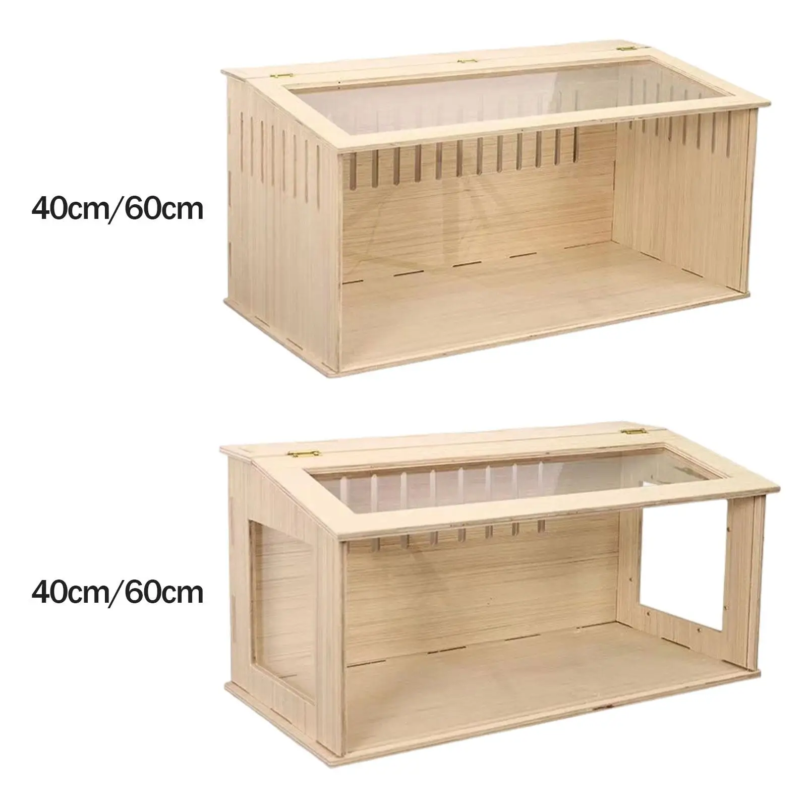 Wood Hamster Cage Chicken Breeding Box with Window Nest Nesting Box for Chicken for Hedgehog Reptiles Gerbils Guinea Pig