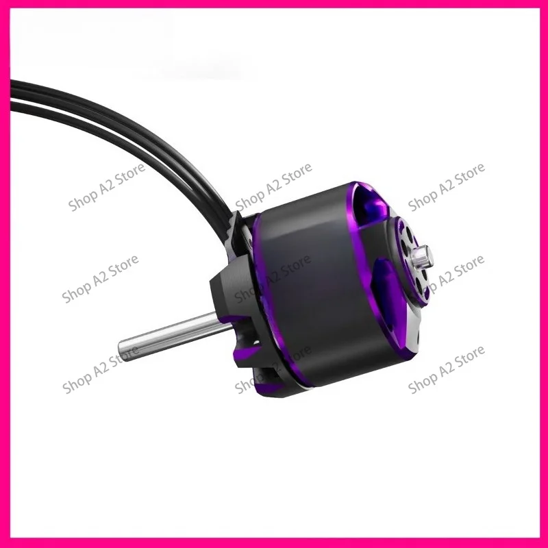 Outer Rotor Brushless Motor Purple Dual Shaft High Speed Motor for Mini RC Car