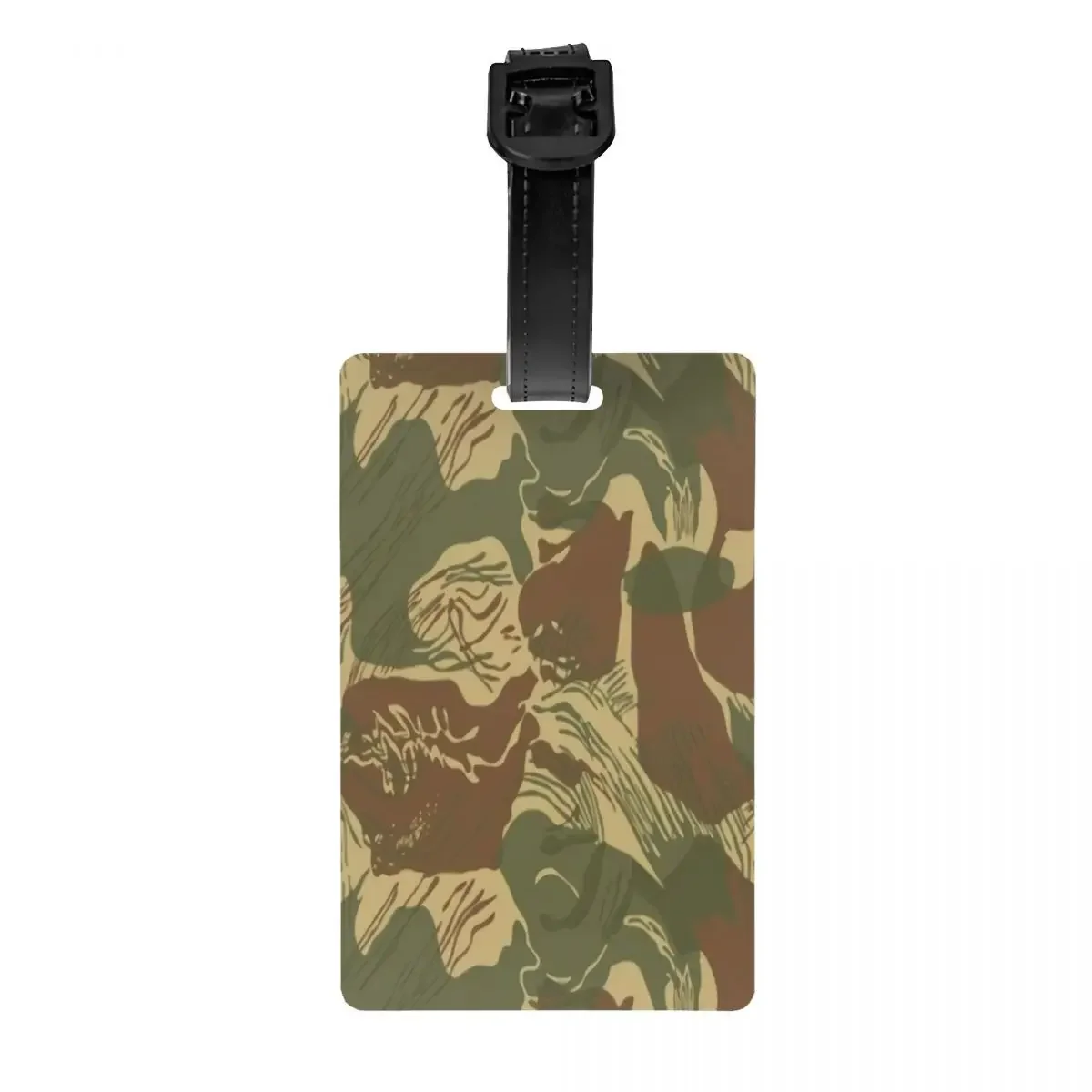 

Rhodesian Brushstroke Camo Luggage Tag for Suitcases Fashion Rhodesia War Camo Military Army Baggage Tags Privacy Cover ID Label