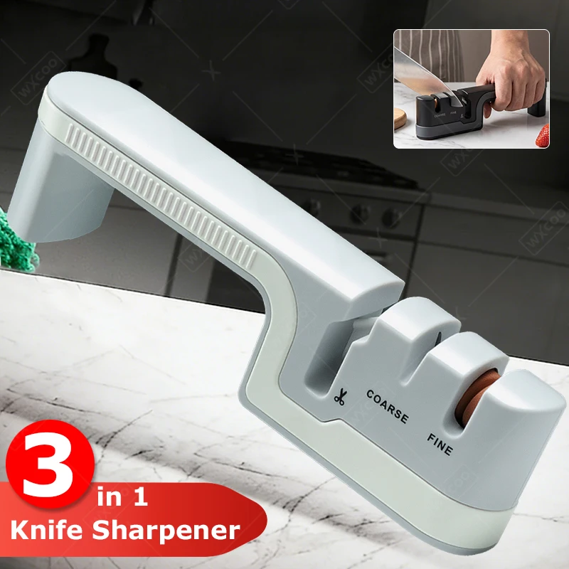 WXCOO knife sharpener kitche sharpening system diamond Tungsten steel Ceramic kitchen knife grinder fast grinding honing tools