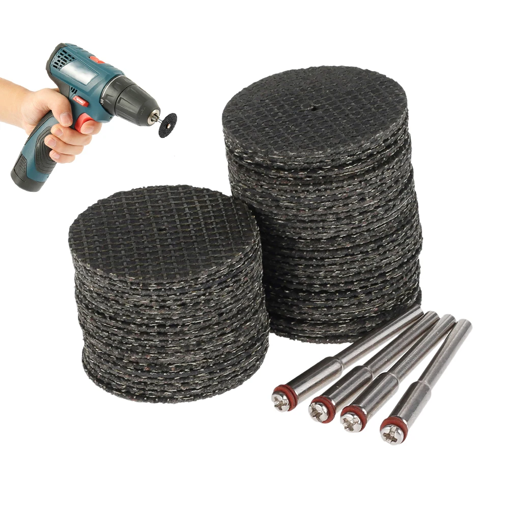 54Pcs Rotary Abrasive Cutting Disc 32mm With Mandrels Grinding Wheels For Dremel Accesories Metal Cutting Rotary Tool Saw Blades