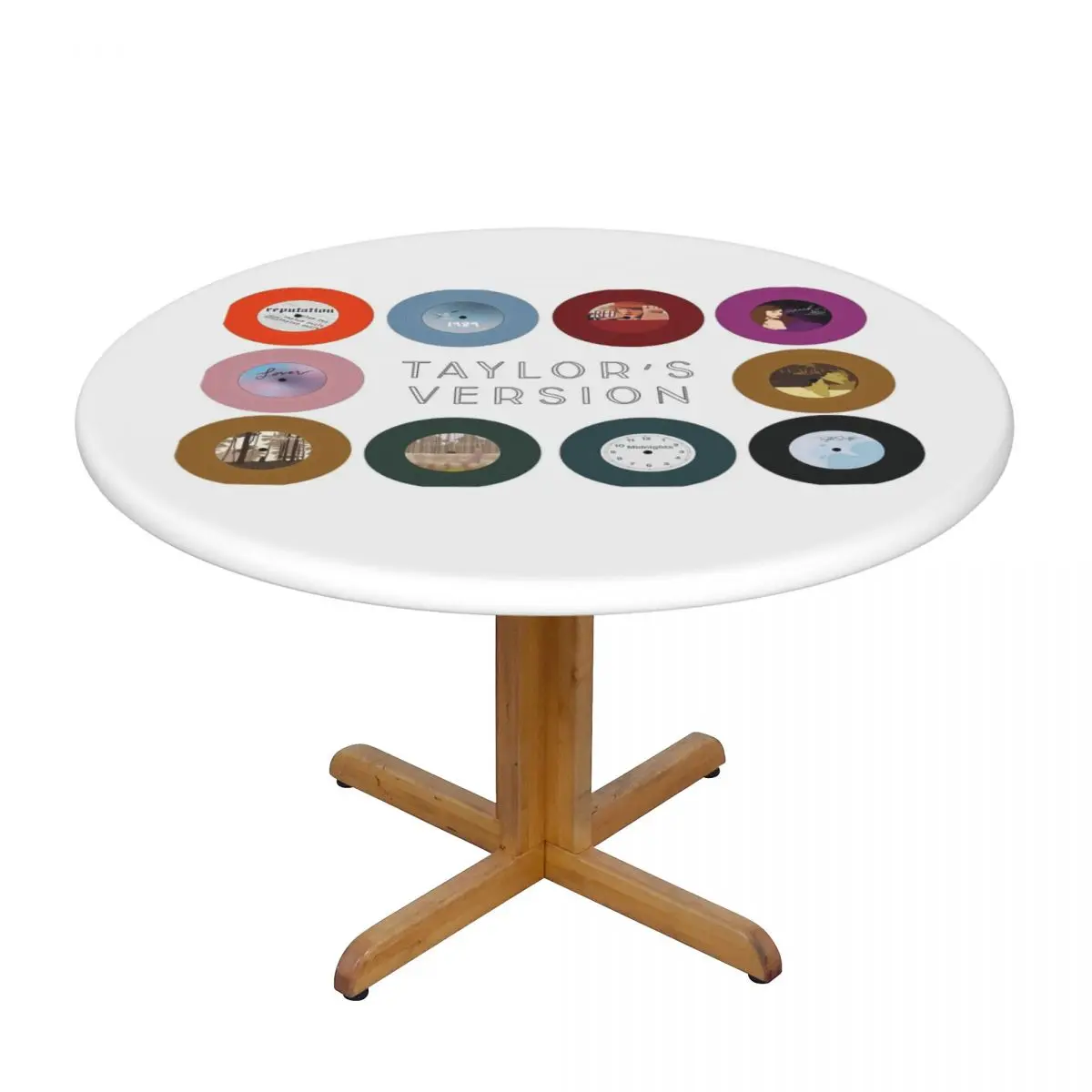 Taylors Version Eras Tour Albums Waterproof Round Tablecloth Oilproof Table Cloth for Kitchen Events Dining Table Cover